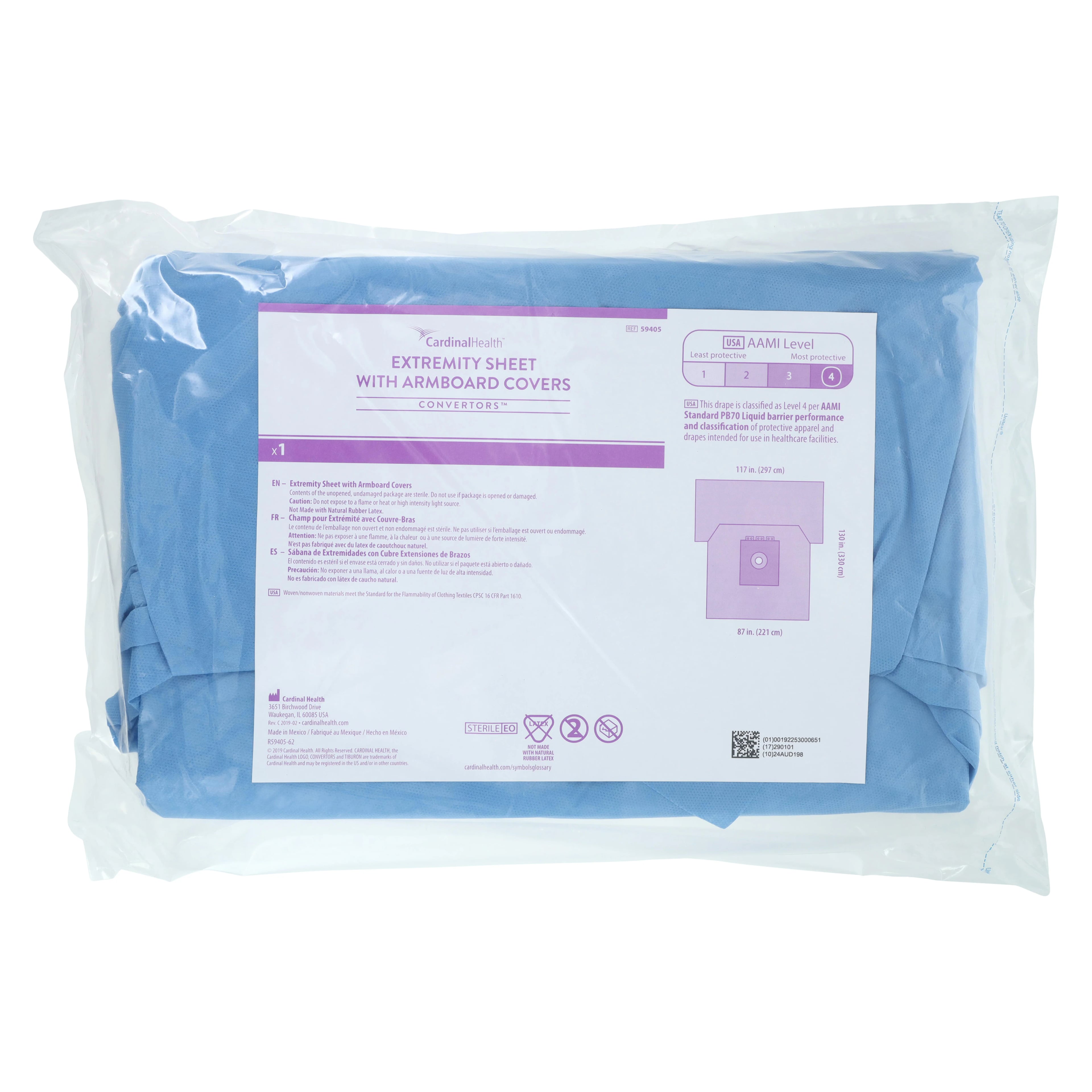 Convertors Tiburon HD Surgical Drape, 117" x 87", 2-1/2" Fenestration, Non-Sterile