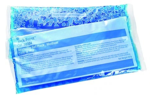 Cardinal Health Jack Frost Reusable Hot/Cold Gel Packs, Extra Small, 2.5" x 5", 150/Case