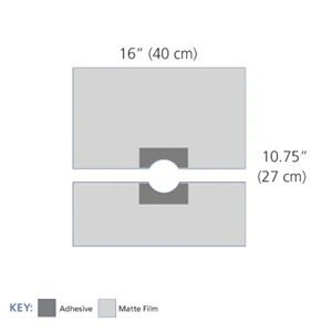 Cardinal Health Refractive Drape, Fenestrated, 16" x 10-3/4", Non-Sterile