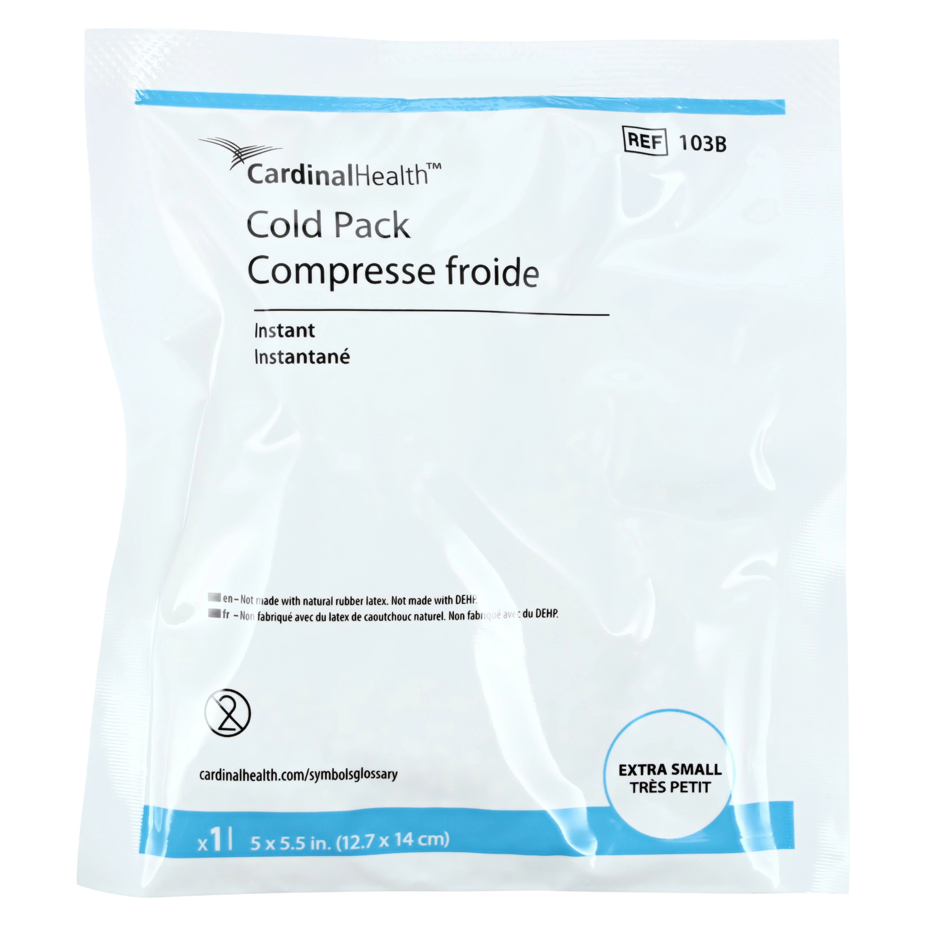 Kwik-Kold Instant Cold Pack, Extra Small, 5" x 5.5", 50/Case, 103B