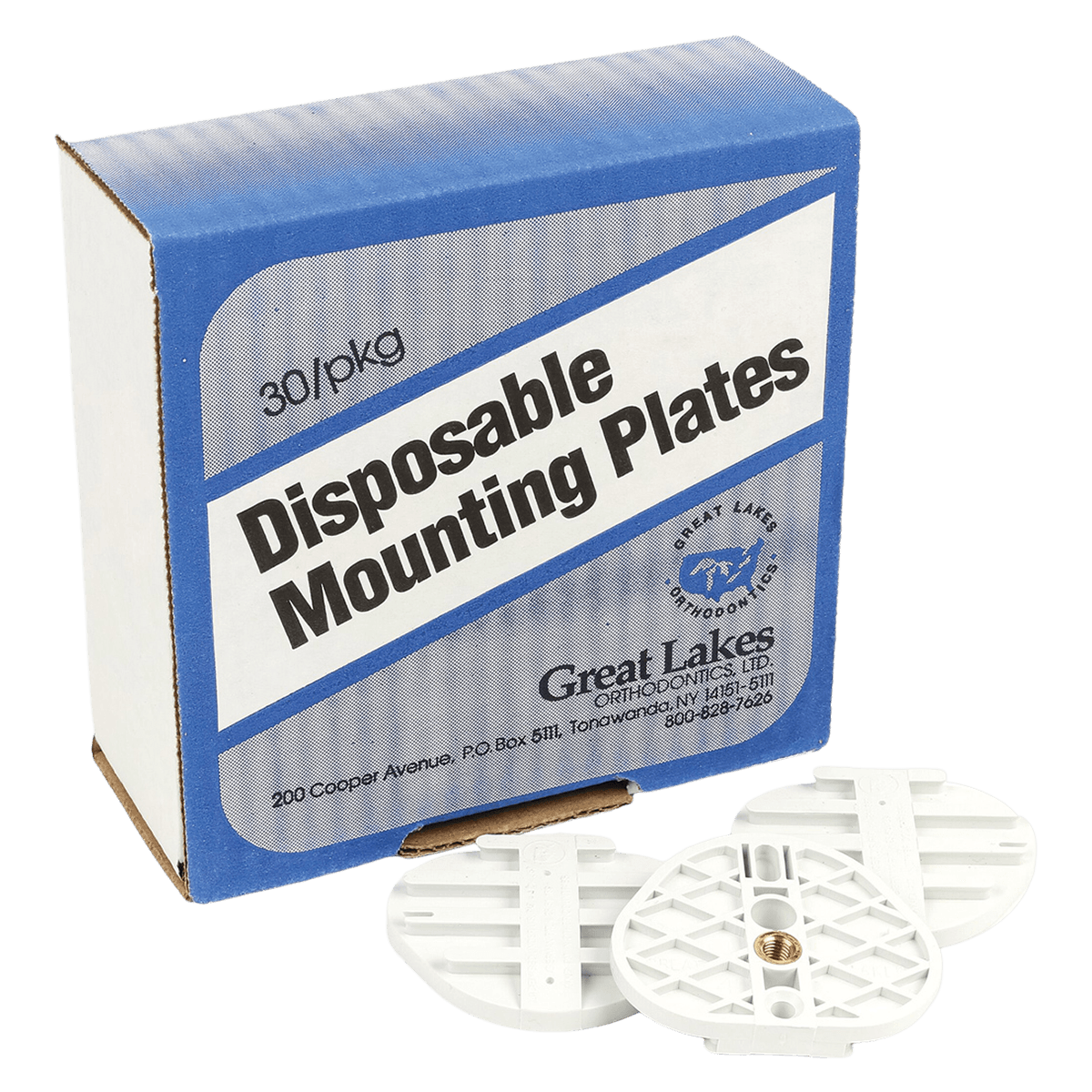Great Lakes Mounting Plates Fit SAM® Whipmix Stuart Panadent, White, High Impact, 180/Box