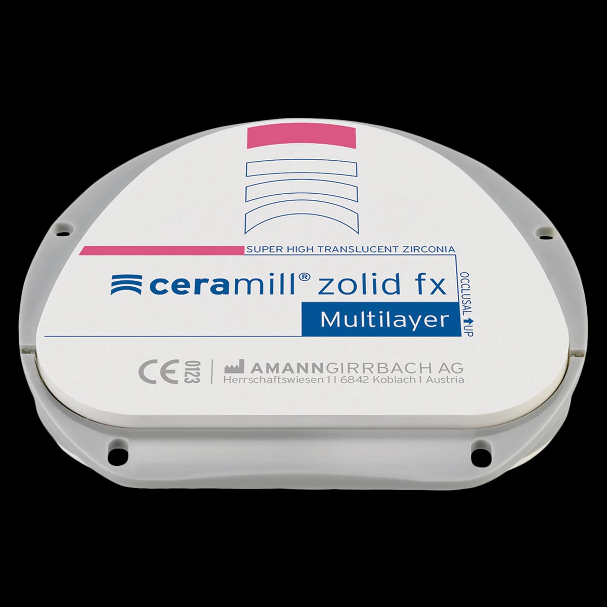 Ceramill Zolid fx ML C3/C4 Zirconia Disc, 71x16mm, Each