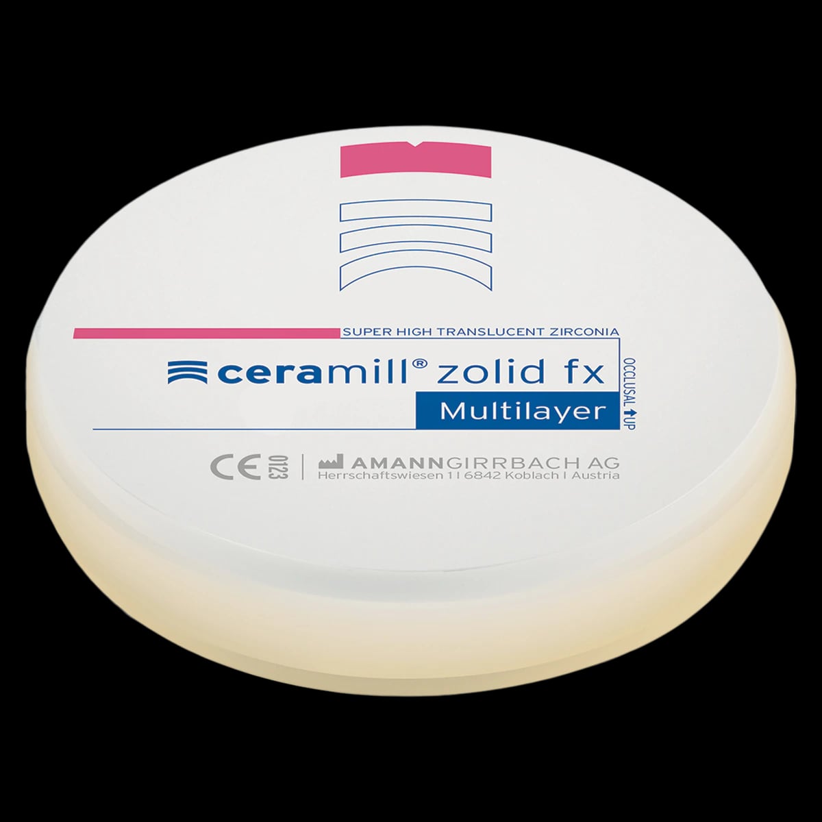 Ceramill Zolid FX Multilayer Stained Disc 98x14mm F C1/C2 Each