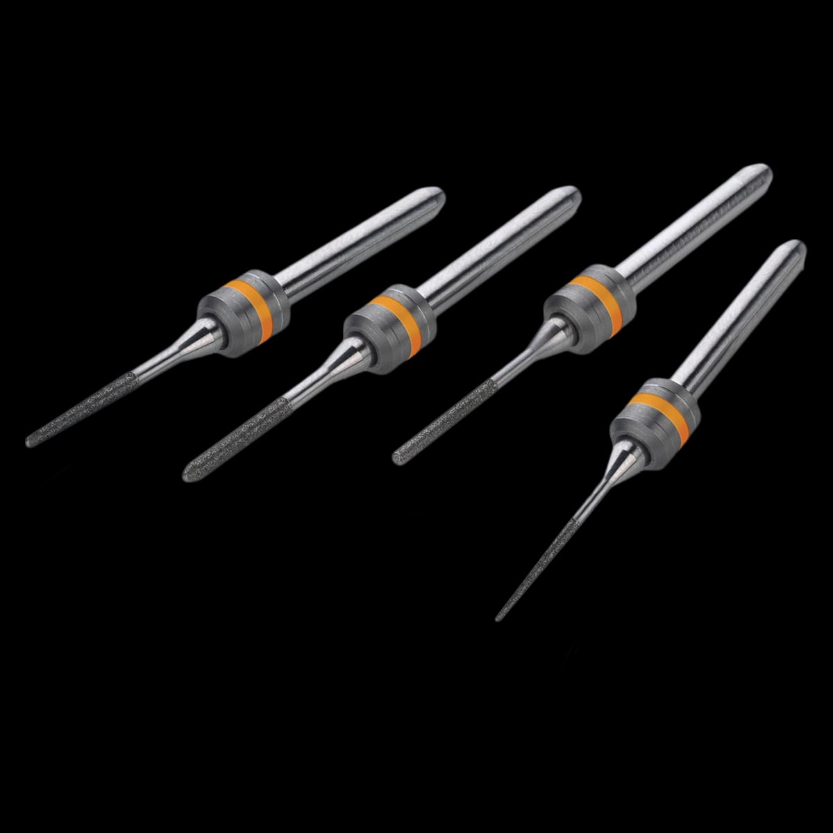 Ceramill Diamond RFID Milling Bur, 3mm Shank, 0.4mm Head, Orange, 1 Each