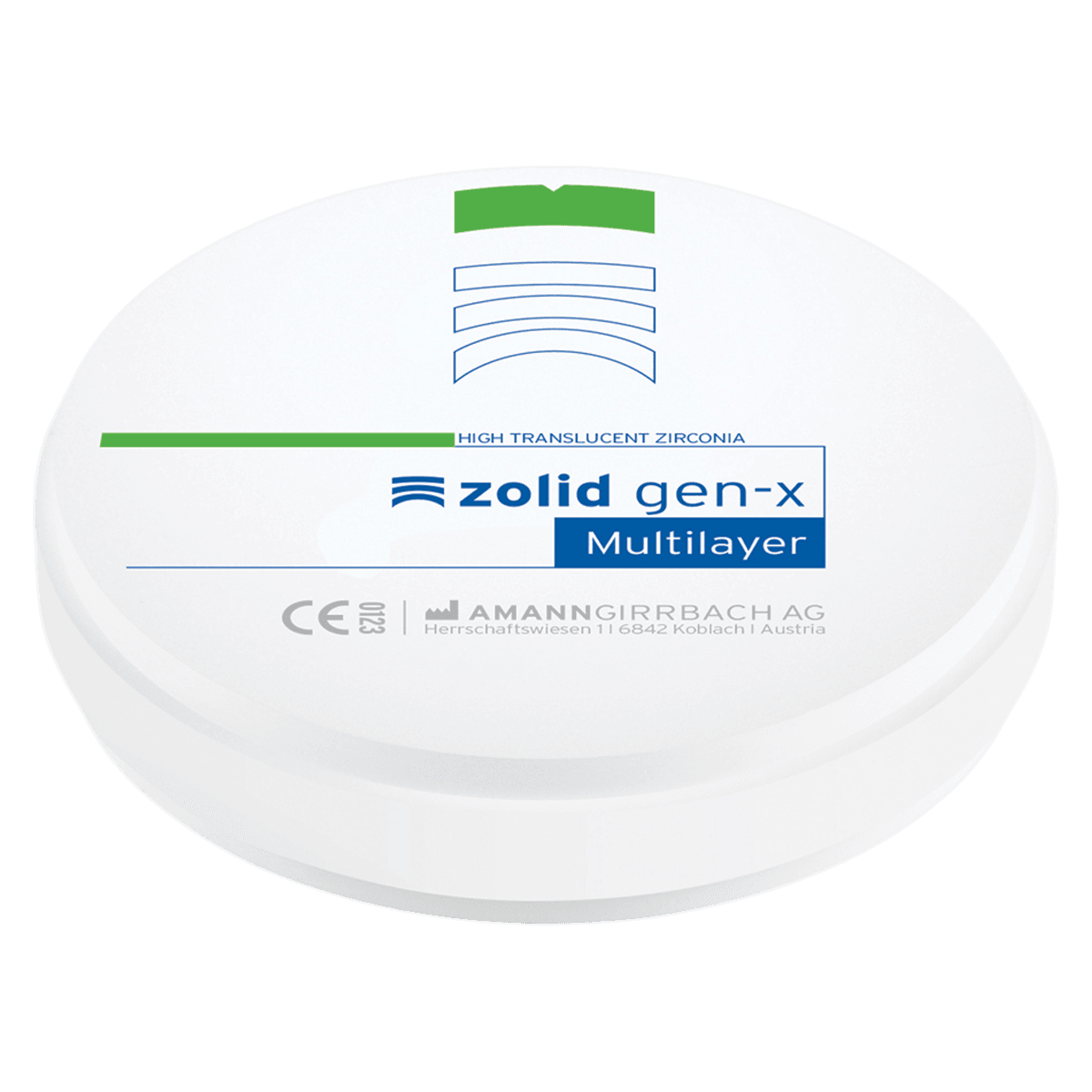 Zolid Gen-X B4 Zirconia Disc, 98x12mm, Each