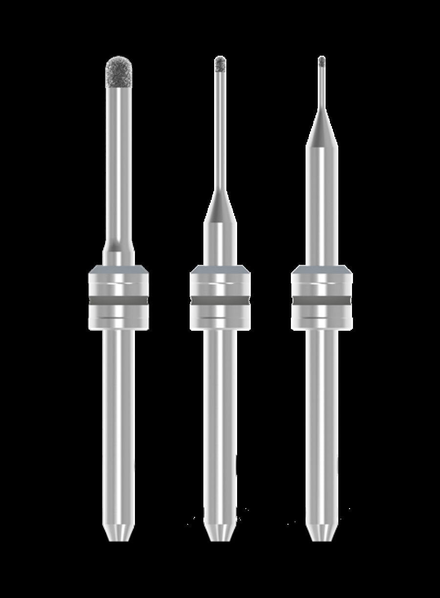 Amann Girrbach Roto RFID DC BLM Diamond Milling Bur, Gray, 2.5 mm Head Diameter, 3 mm Shank, Each