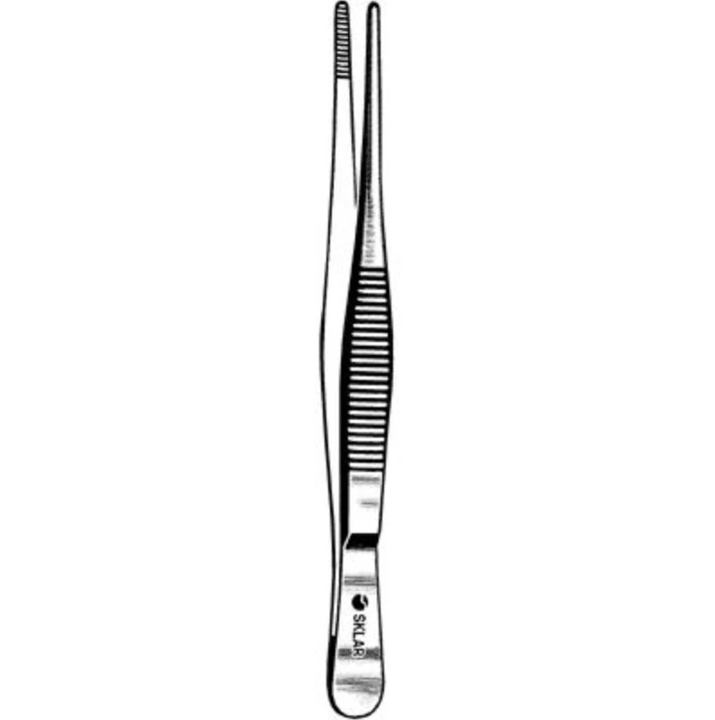 Sklar Dressing Forceps, Serrated, 4 1/2 in