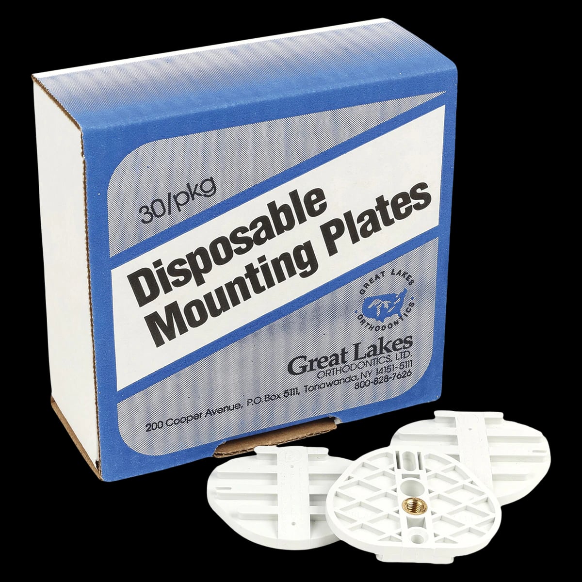 Great Lakes Dental Tech Disposable Mounting Plates, 30/Package