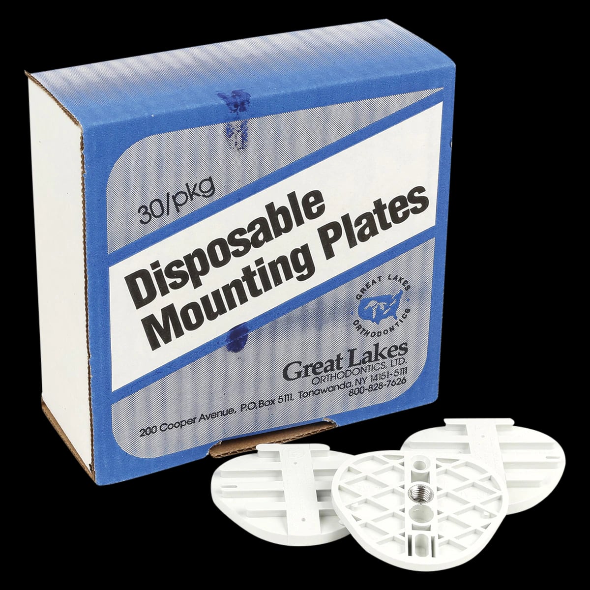 Denar Mounting Plate, High Impact/Disposable, Fits Denar and Twin Pin Hanau Articulators, 30/Pk