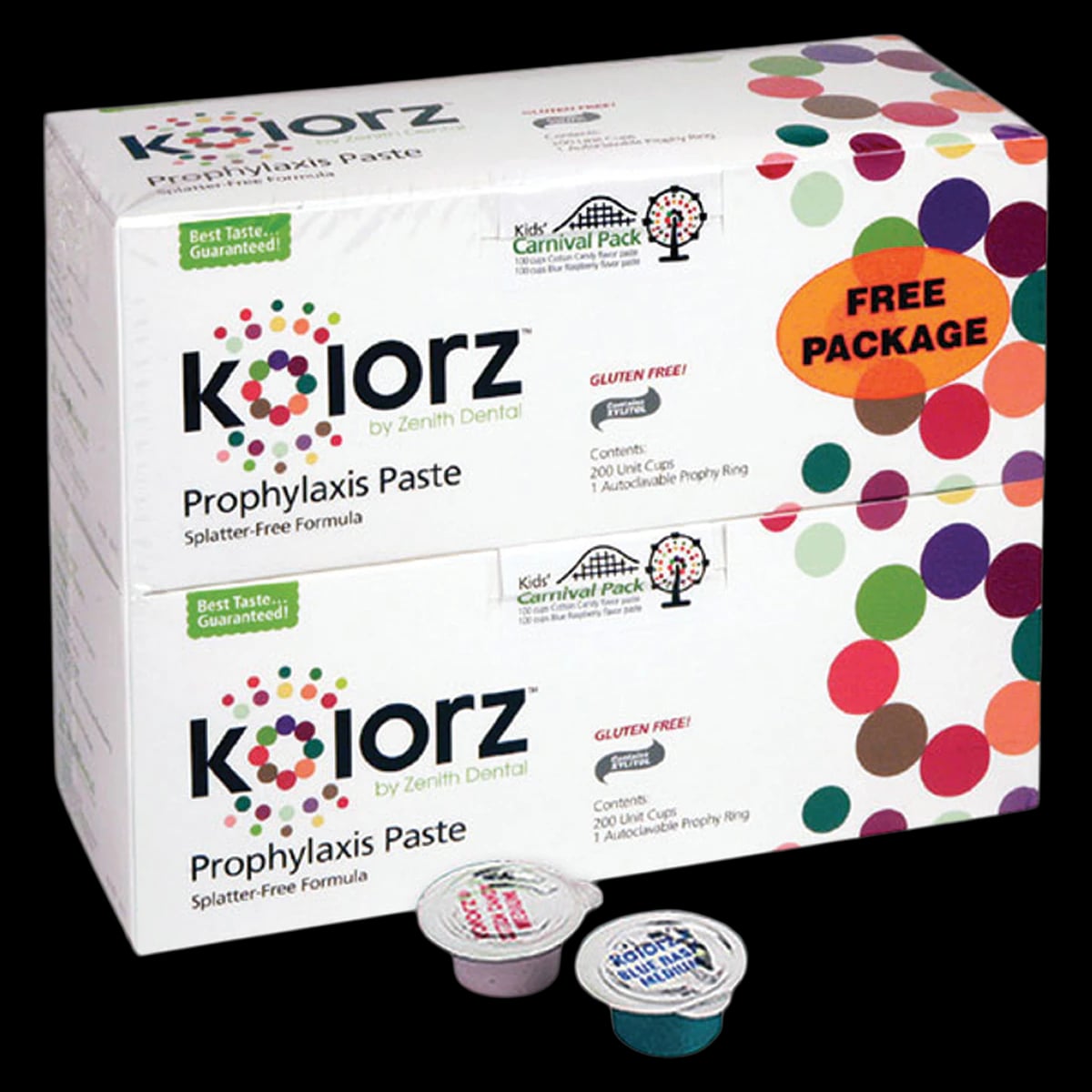 Kolorz Prophy Paste, Medium Grit, Triple Mint, Unit-Dose Cups, 200/Box, 788402