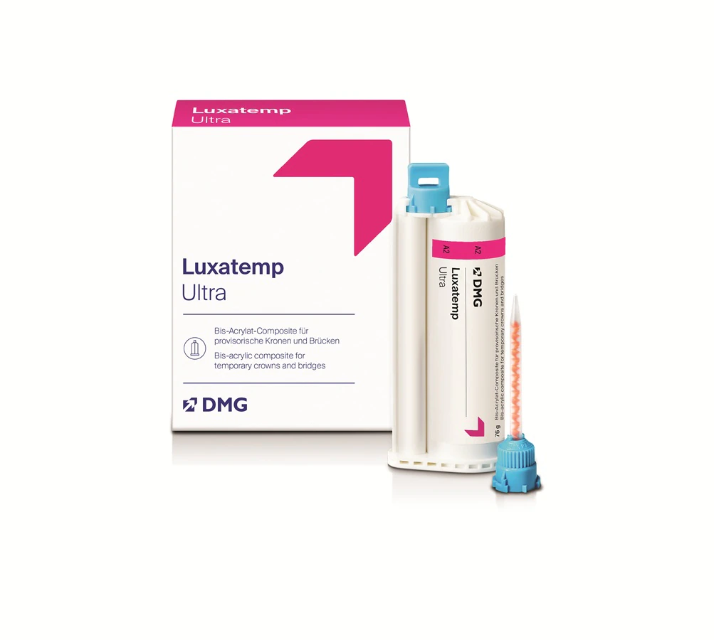 Luxatemp Ultra Automix Temporary Crown & Bridge Material, A3.5, 76g Cartridge with 15 Mixing Tips, Refill, 110909