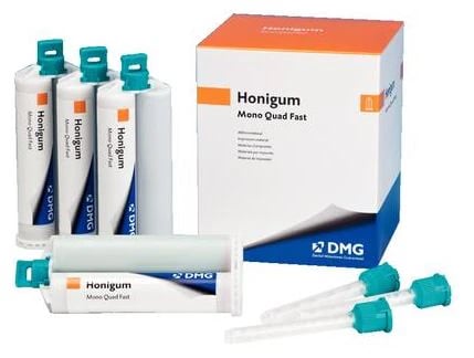 Honigum Automix Mono QuadFast Monophase VPS Impression Material, 4 x 50 ml Cartridges with Tips, #999839