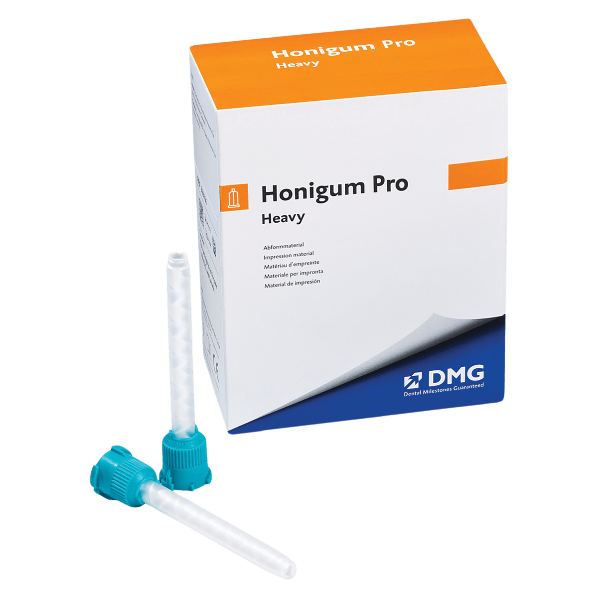 Honigum Pro Heavy Body Automix Vinyl Polysiloxane Impression Material, Regular Set, 4 x 50 ml Cartridges, 8 Automix Tips, 989766