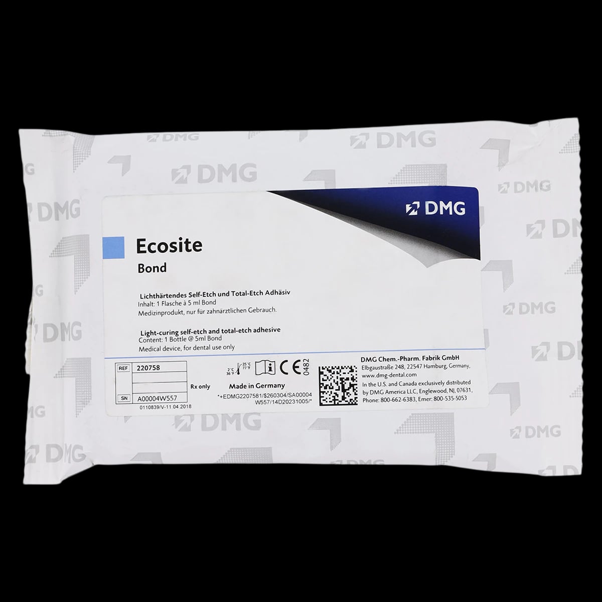 Ecosite Bond Light-Cured Universal Bonding Agent, 5 mL Bottle, 220758