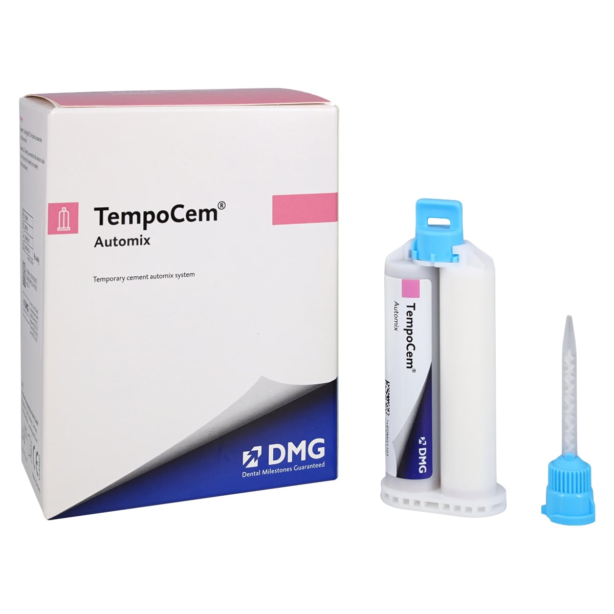 TempoCem Automix Temporary Cement Refill Kit, Zinc Oxide Eugenol, 25 ml Cartridge + 40 Mixing Tips, 110300