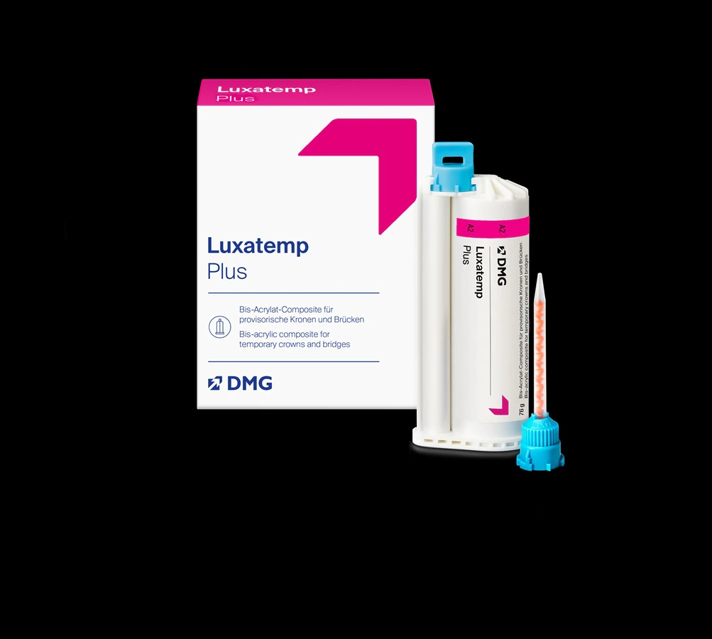 Luxatemp Automix Plus Temporary Crown & Bridge Material, Refill Kit, Shade A2, 76 g Cartridge with 15 Automix Tips, 110402