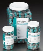 Zenith Type-T Spherical Amalgam Alloy Fast Set, 3 Spill (800 mg), Aqua/White Capsules, 500/Pack, 61037