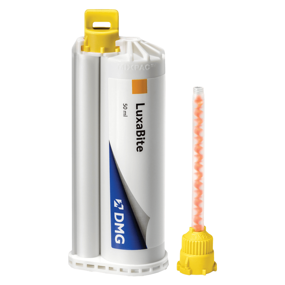 LuxaBite Rigid Bisacryl Bite Registration Material Refill Kit, Blue, 50 ml Cartridge with 15 Automix Tips, 1 Kit, 110560