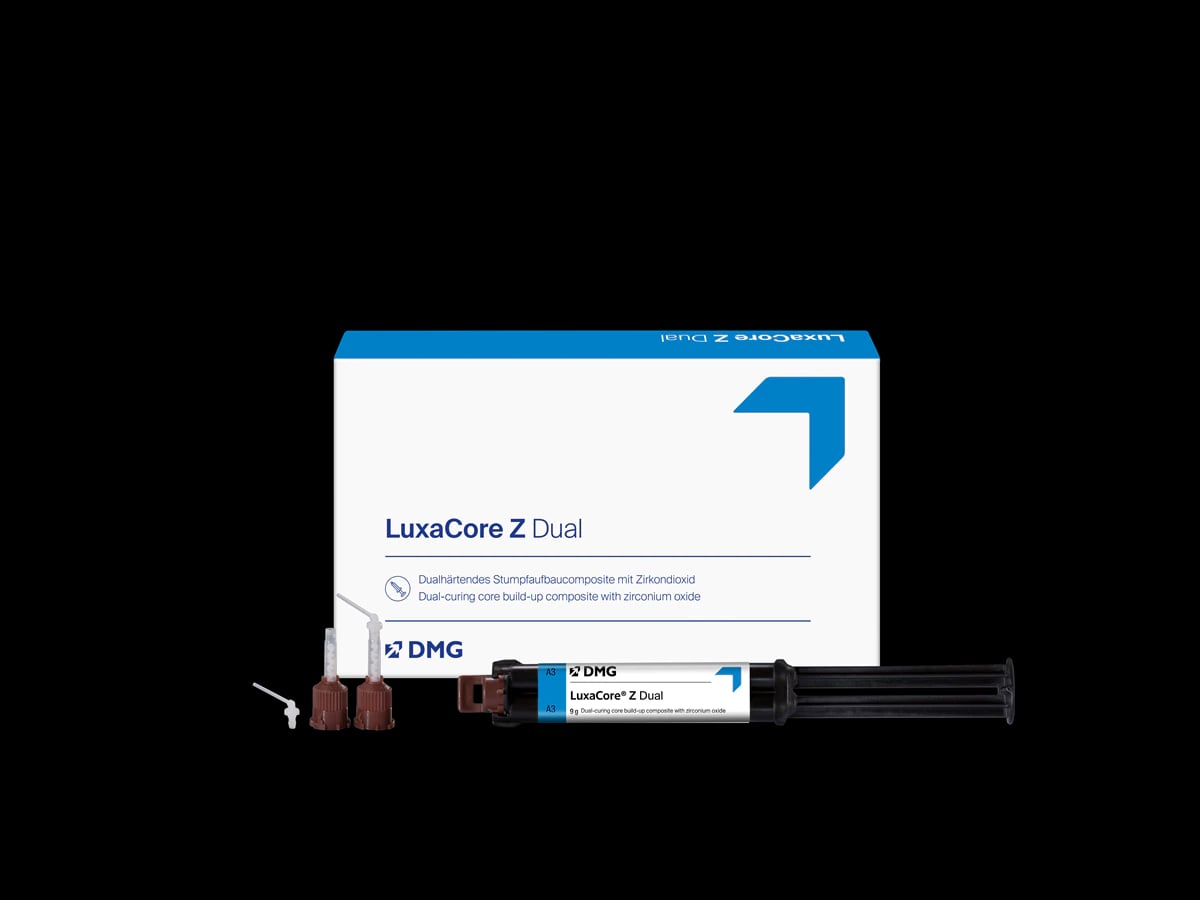 LuxaCore Z-Dual Smartmix Core Build-Up Material, Automix Syringe Kit, 9 g, Blue, 2/Pk, 213335