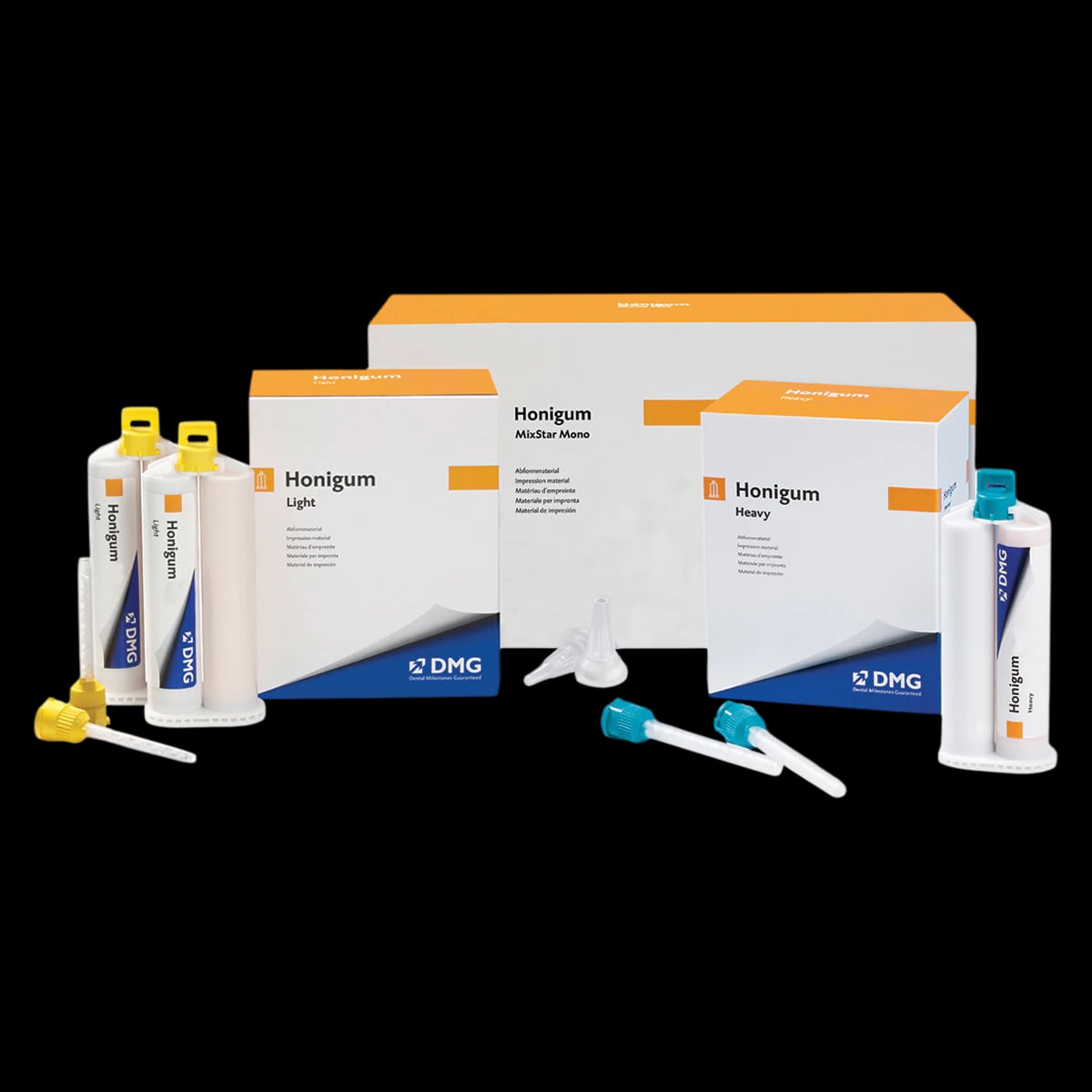 Honigum Light Body Automix Impression Material, 25 ml Cartridges, 4/Pkg, Yellow, 999539