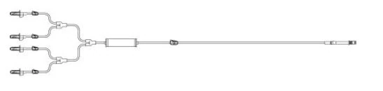 ICU Medical Irrigation Set with 4 Lead 85" Sterile Tubing, 3 Y-Connectors, 4 Non-Vented Piercing Pins, 245mL Priming Volume, 10/Case