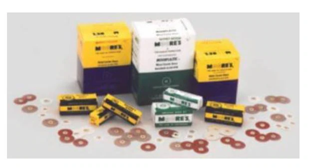 E.C. Moore Magnum Snap-On Brass Center Discs, Silicon Carbide, Fine Grit, 7/8", 100/Box