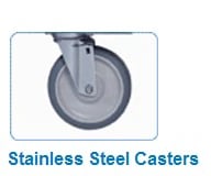 Pedigo Products Stainless Steel Casters for Enclosed Case, 4 per Package