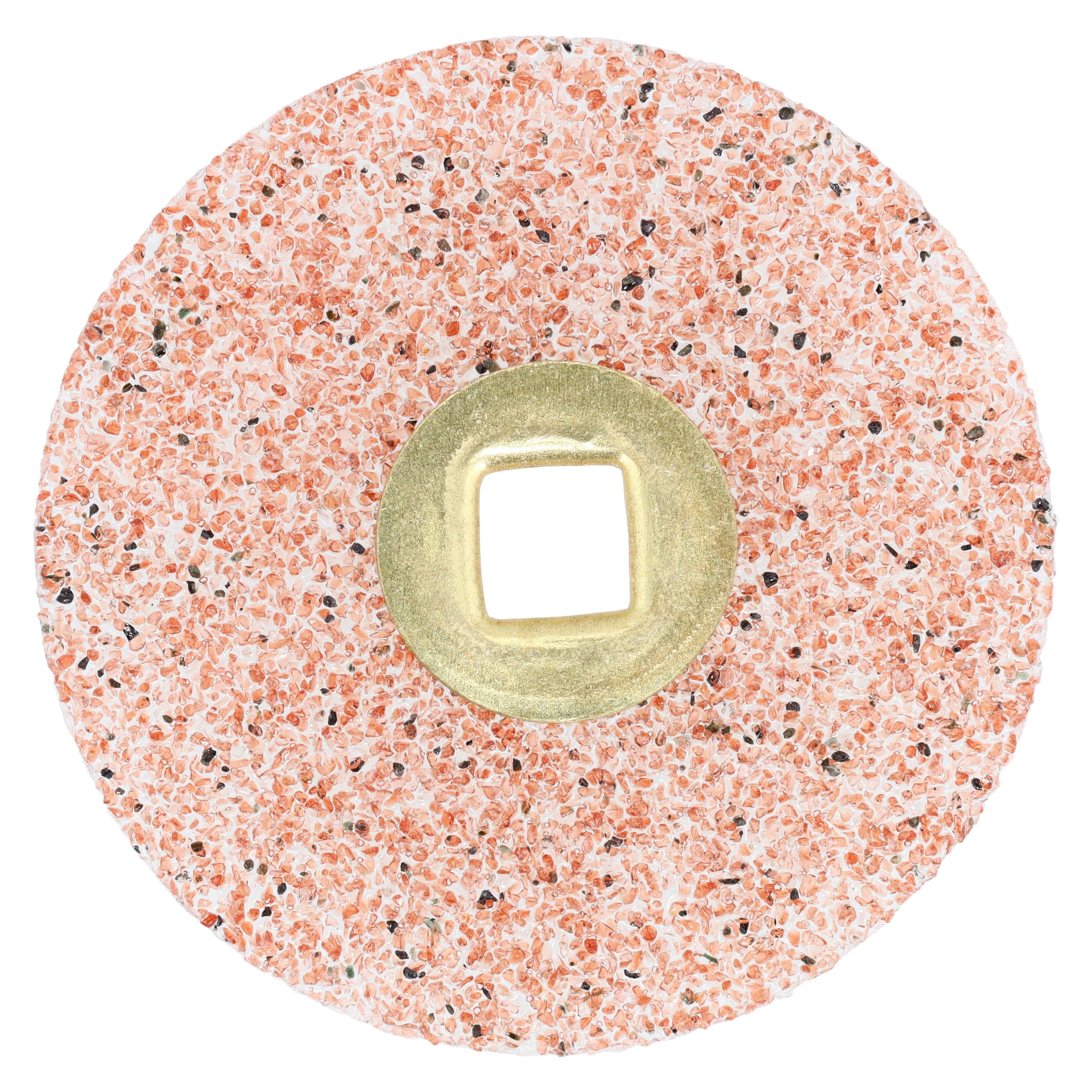 E.C. Moore Brass Center Plastic Discs, Garnet Coarse, 3/4", 200/Pk, BC-34-GCPBB