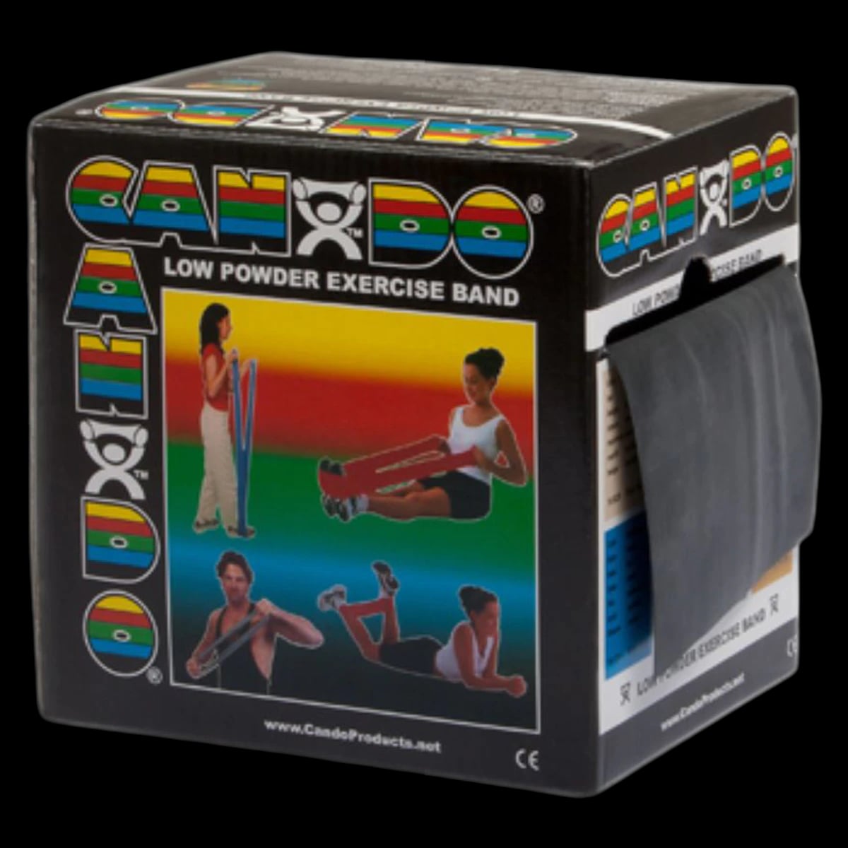 CanDo Exercise Band, X-Heavy Resistance, Black, 50 yd Roll