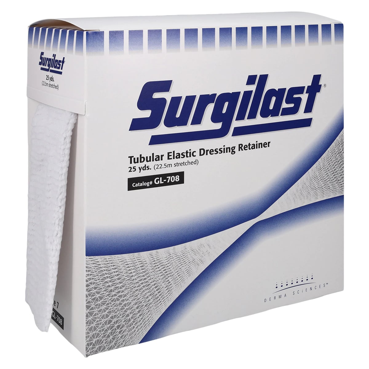 Surgilast Tubular Elastic Dressing, 4.5" x 25 yd, White, Box