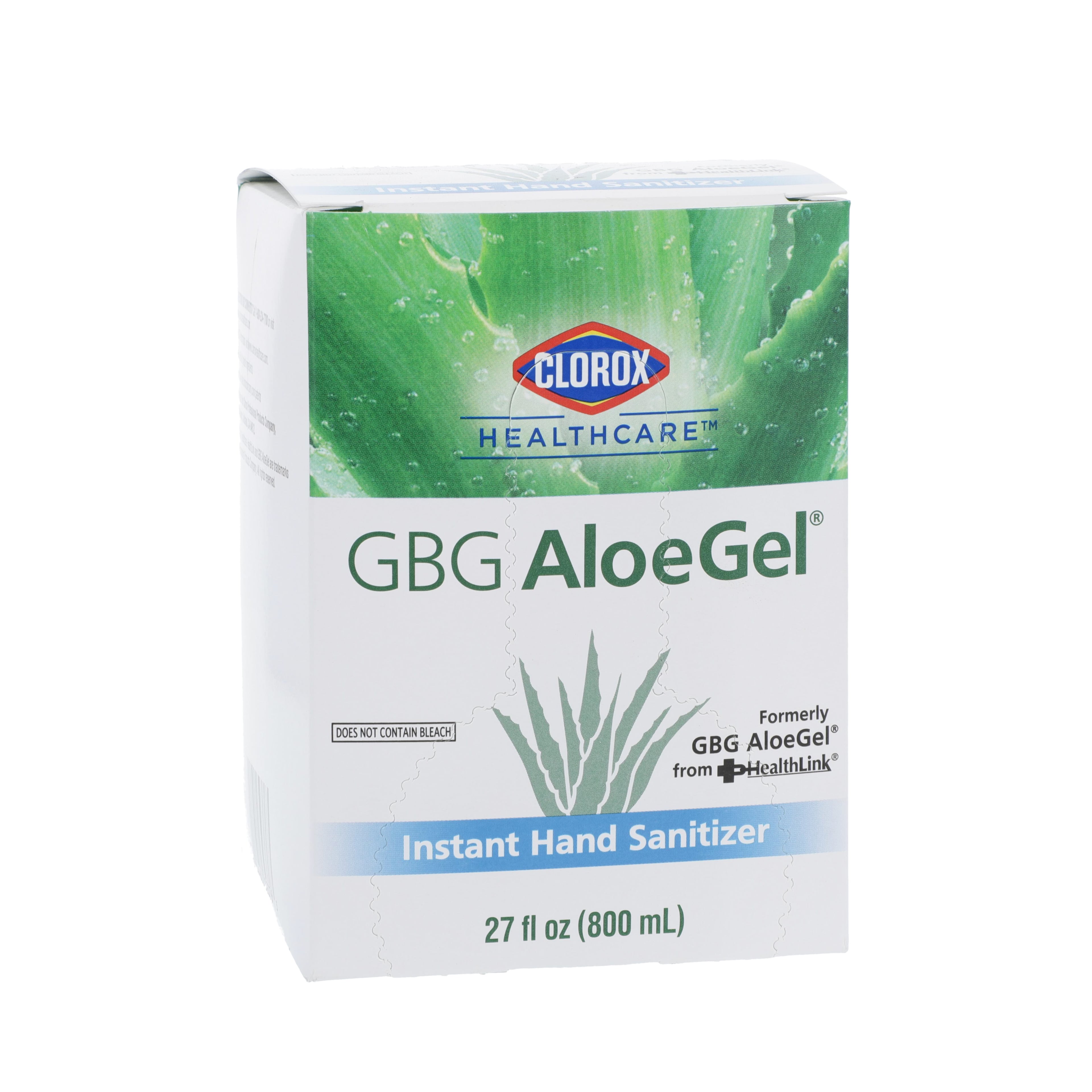 GBG AloeGel Instant Hand Sanitizer, 800 mL (27.05 oz) Bag-In-Box, 12/Case