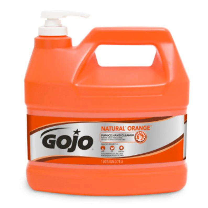 GOJO Liquid Hand Soap, Orange Citrus Scent, Pumice, 1 Gallon Refill Bottle