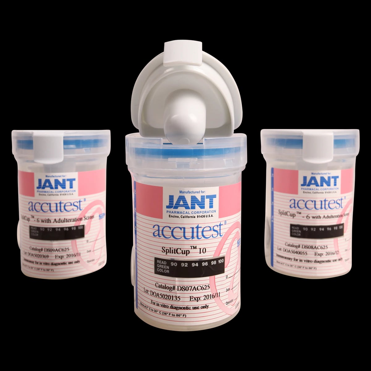 Accutest SplitCup 10 Panel Urine Drug Test Cup, CLIA Waived, 25/Box