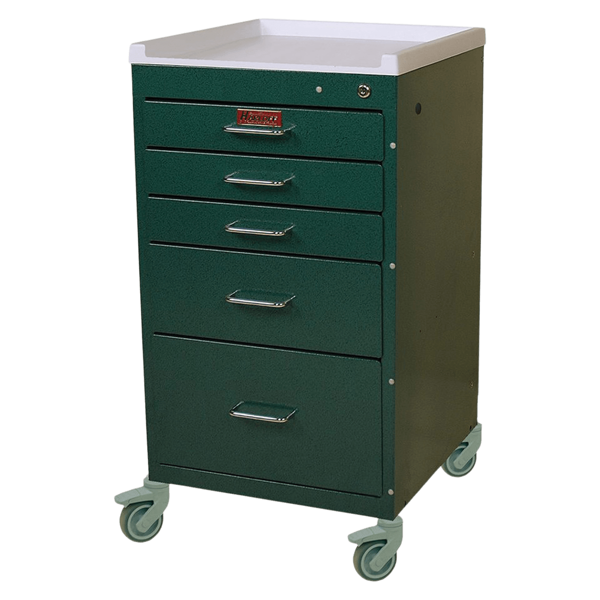 Harloff Mini Line Treatment/Procedure Cart with Five Drawers and Key Lock