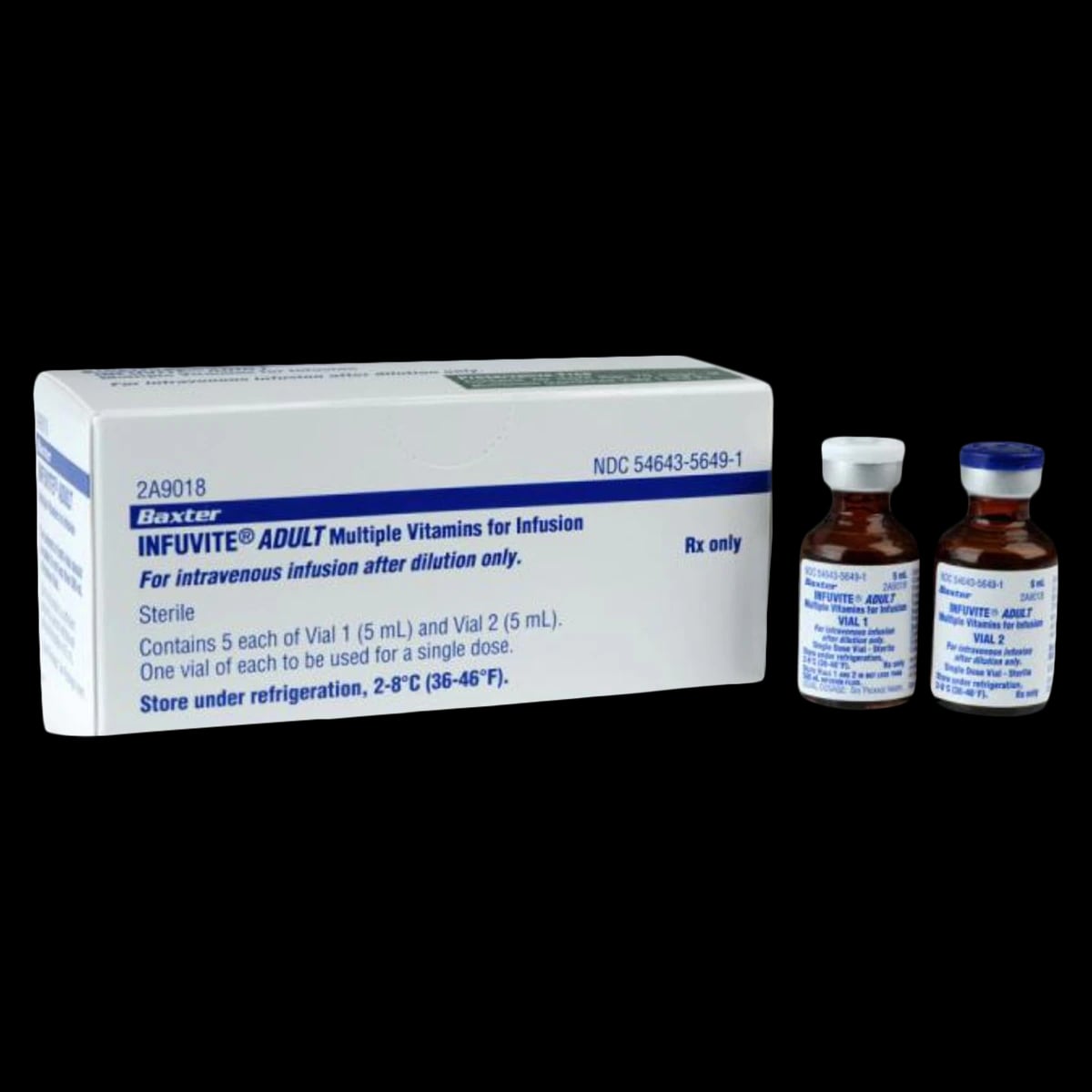 Infuvite Adult Multivitamin Injection, Single-Dose Vial, 5 mL, 5/Package