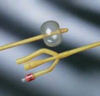Bard Lubricath 3-Way Foley/Irrigation Catheter, 22 Fr, 5 cc Balloon, Silicone Coated, Medium Round Tip, 12/Box