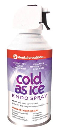 Dental Creations Cold As Ice Endo Spray, Unscented, 10 oz Can with Directional Spray Extension