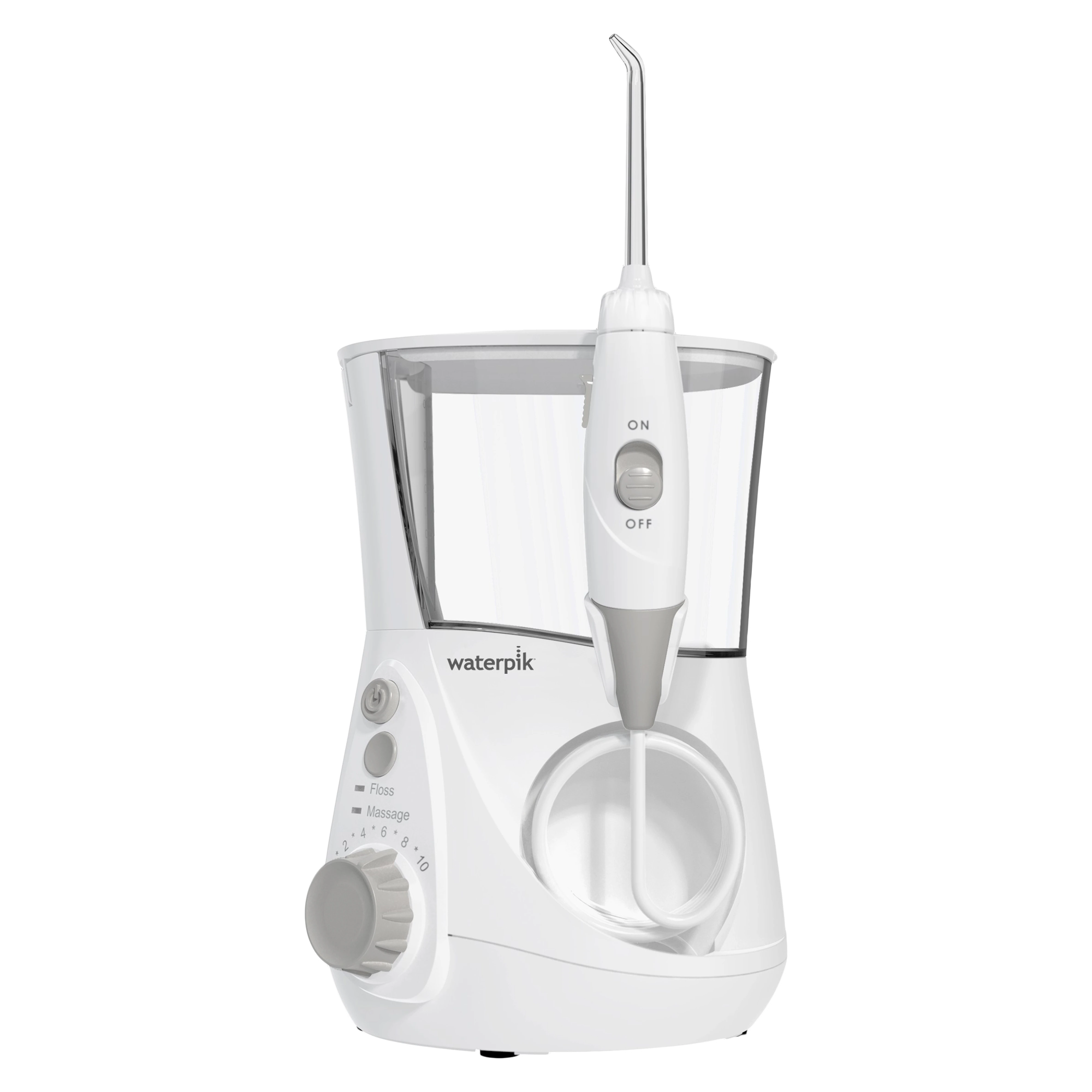 Waterpik Aquarius Professional Water Flosser, White/Chrome, WP-660, 7 Tips, 10 Pressure Settings