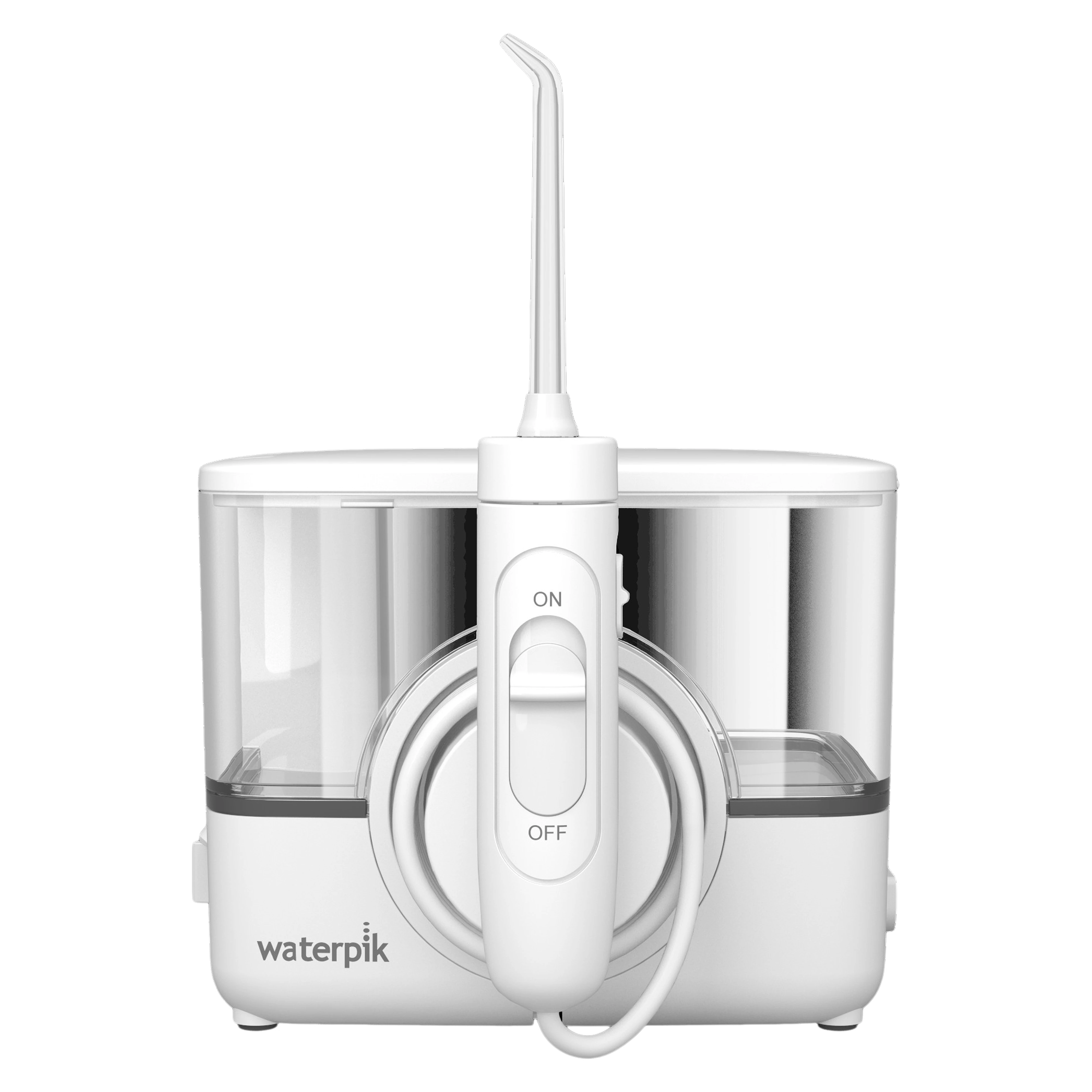 Waterpik ION Professional Cordless Water Flosser, White/Chrome with Crystal Clear Reservoir, 7 Tips, 20031552