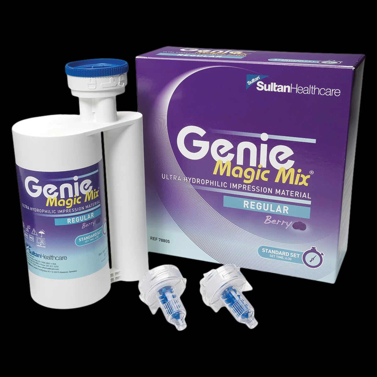 Genie® VPS Impression Material Magic Mix Regular Body Standard Set, Berry Flavored, 380ml Cartridge Kit
