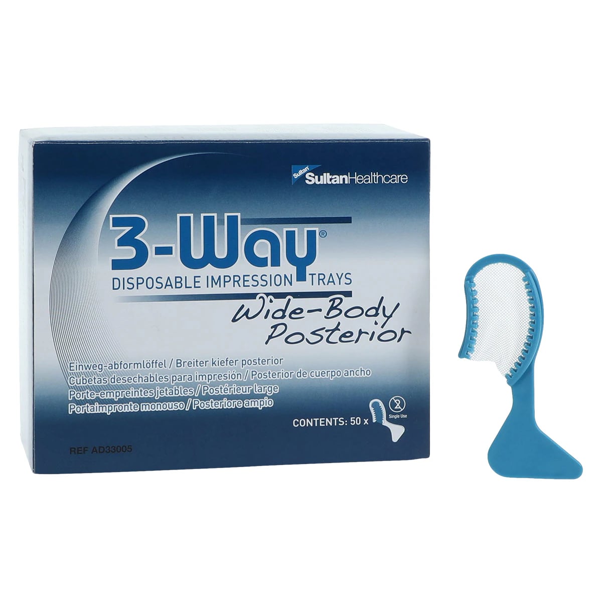 Sultan 3-Way® Disposable Impression Tray, Wide Body Posterior, 50/Box