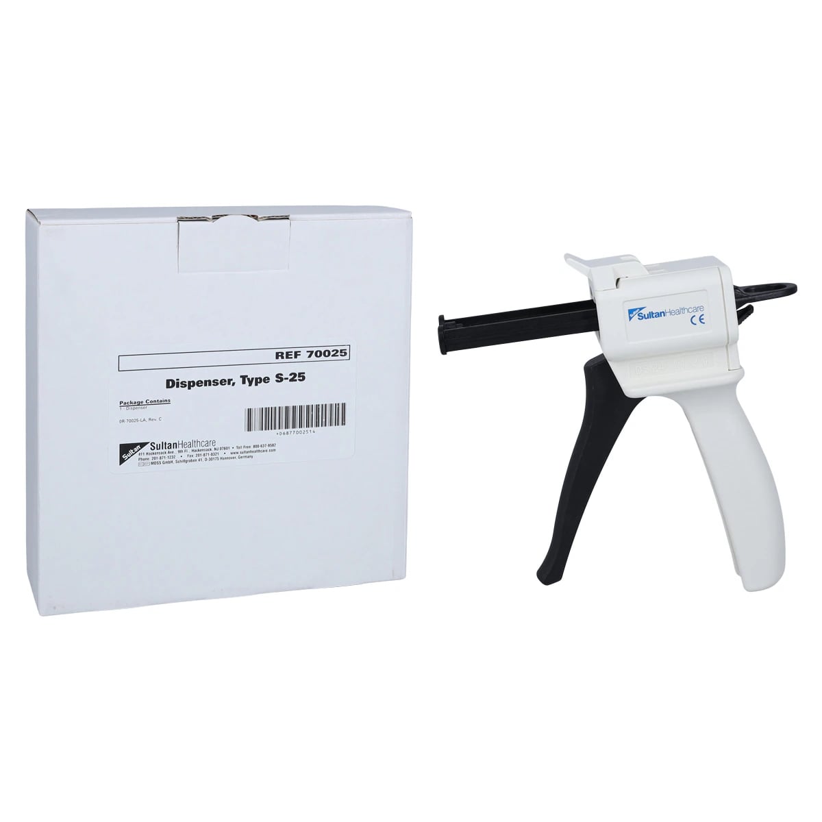 SensiTemp Dispenser Gun Type S-25, 25ml Automix Cartridge Dispensing Gun