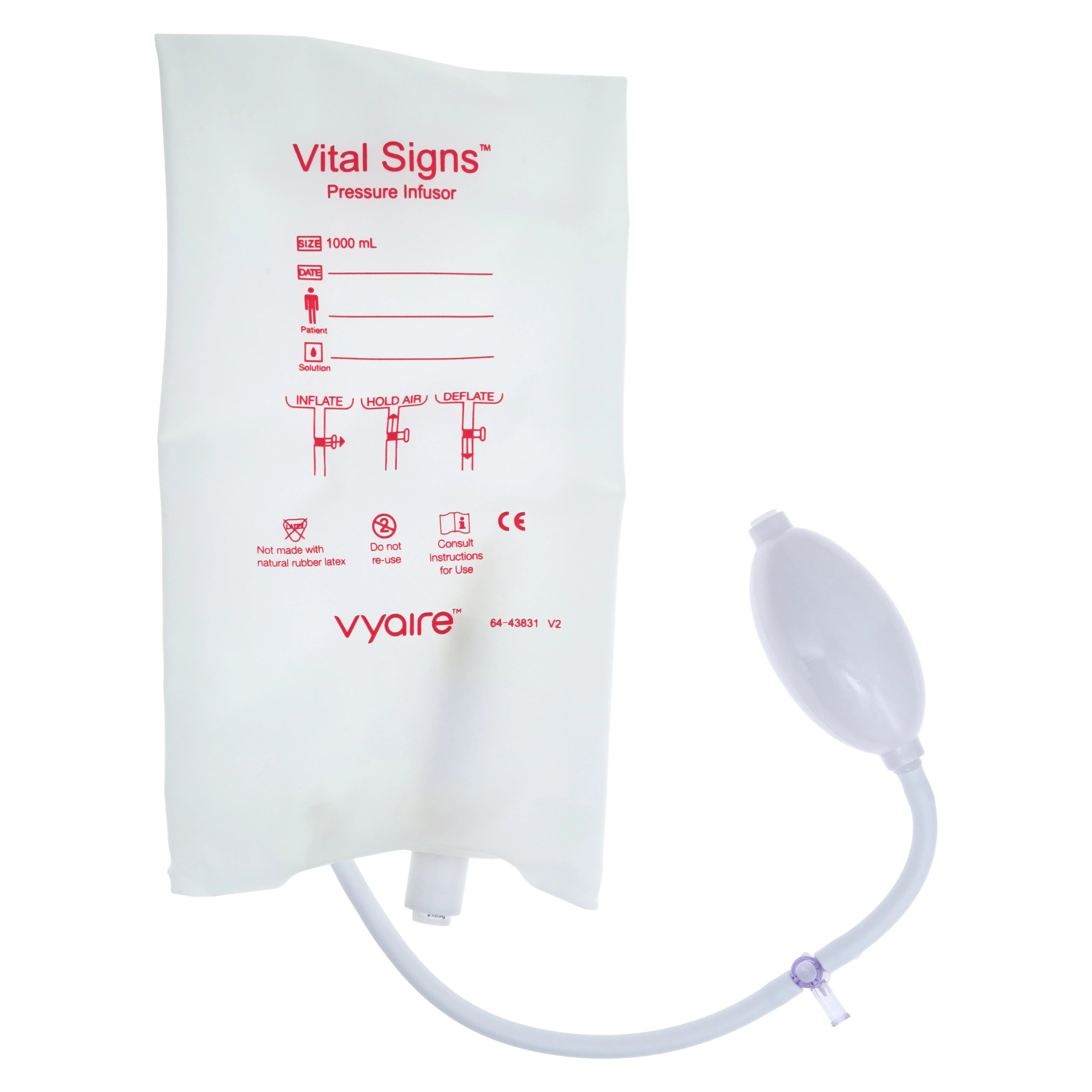 SunMed Pressure Infuser Bag, 1000mL, Nylon Netting, Latex-Free, Disposable, 12/Case