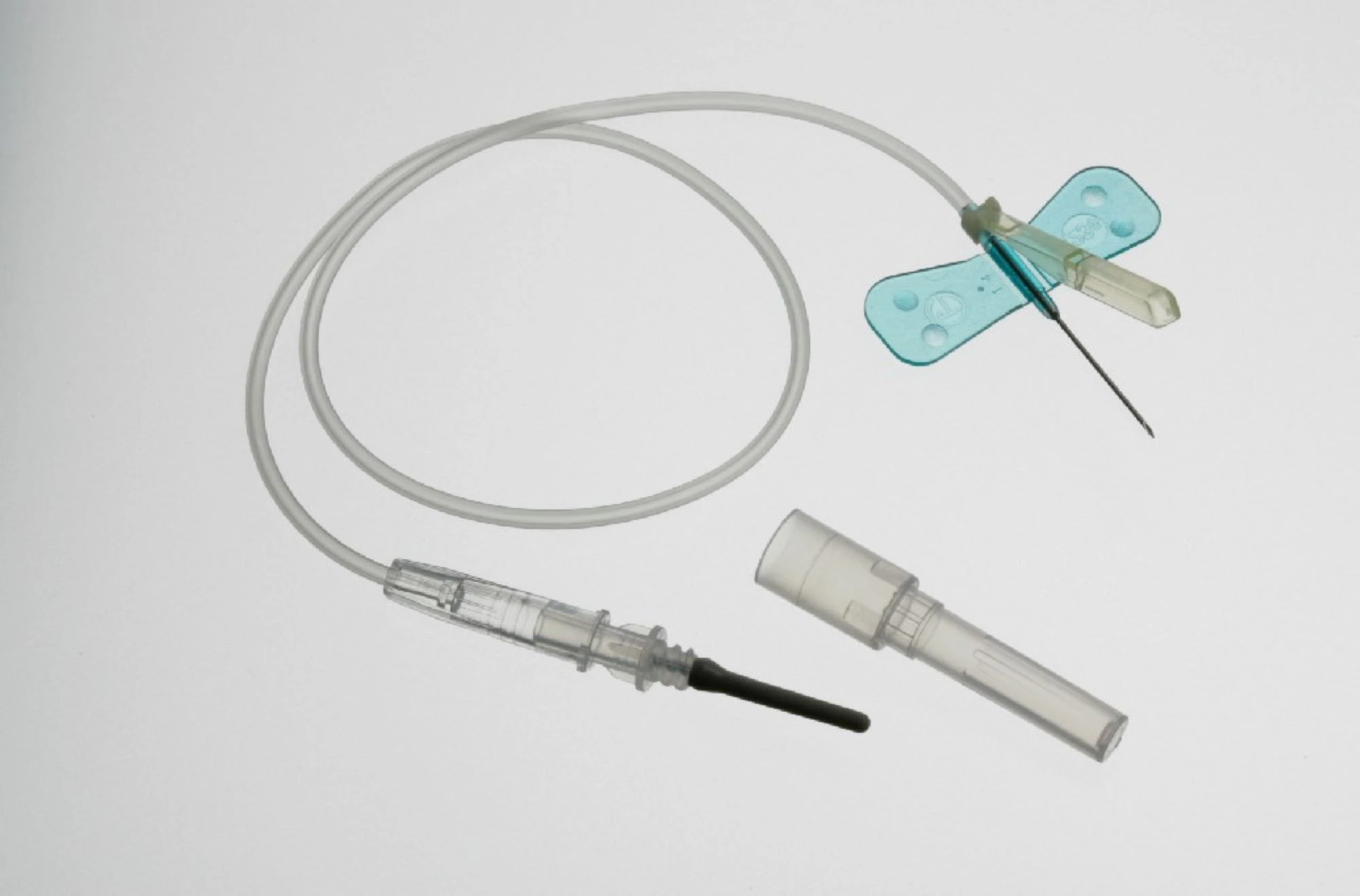 Terumo SurShield Safety Winged Blood Collection Set, 23G x 3/4" Needle, 7" Tubing, Multi-Sample with Adapter, Blue/Clear, Sterile, 50/Box