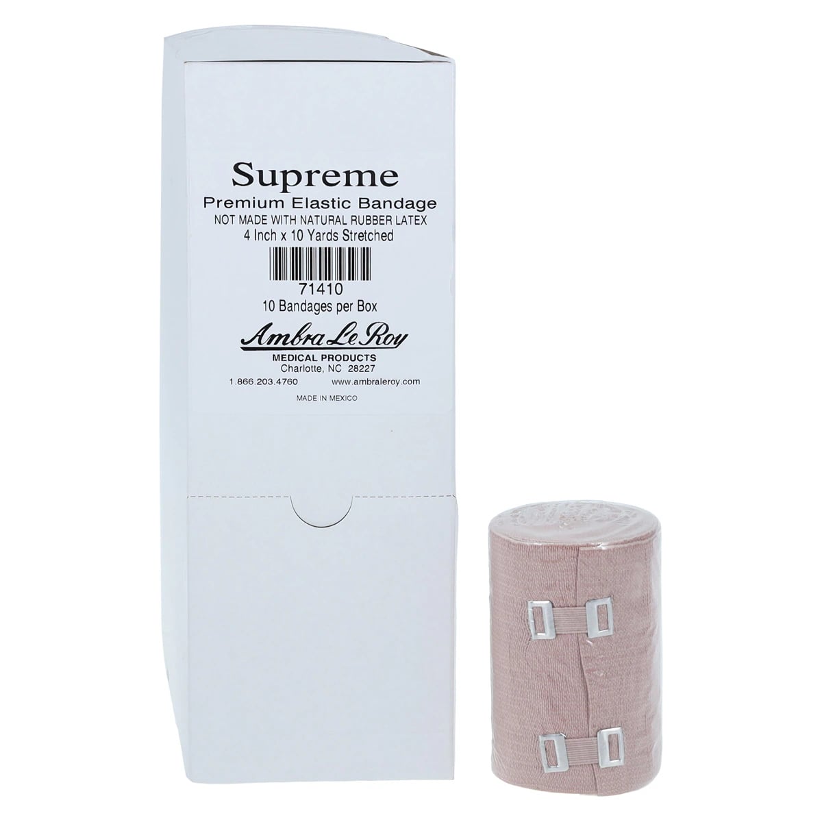 Supreme Elastic Support Bandage, 4" x 10 yd, Tan, Non-Sterile, 10/Box