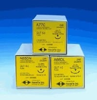 Suture Chromic Gut Monofilament 4-0, 18", C-2 Reverse Cutting, 3/8 Circle Needle, 13mm, Coated Beige, 12/Box, CC37