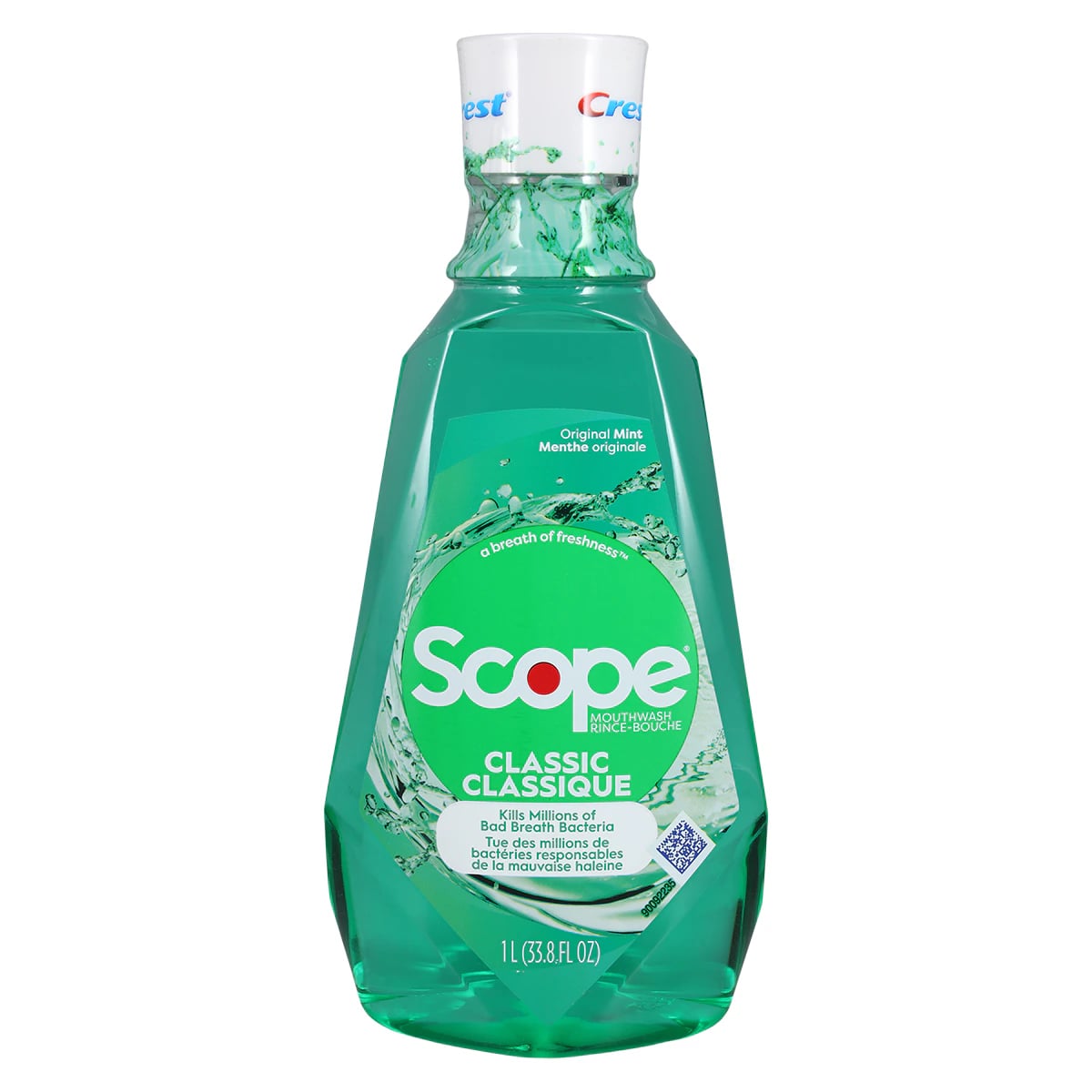 Scope Original Mint Mouthwash, 1 Liter Bottle, 6/Case