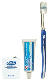 Crest Oral-B Basic Solution Manual Bundle, 144/Cs, Includes Toothbrush, Toothpaste, Floss & Patient Bags