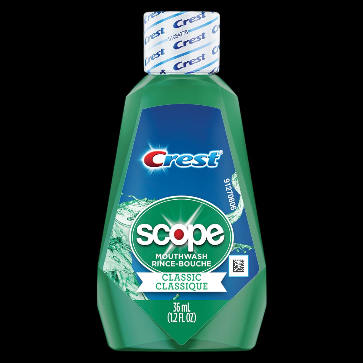 Crest Scope Classic Antibacterial Mouthwash, Mint, 36 mL Bottle, 48/Case