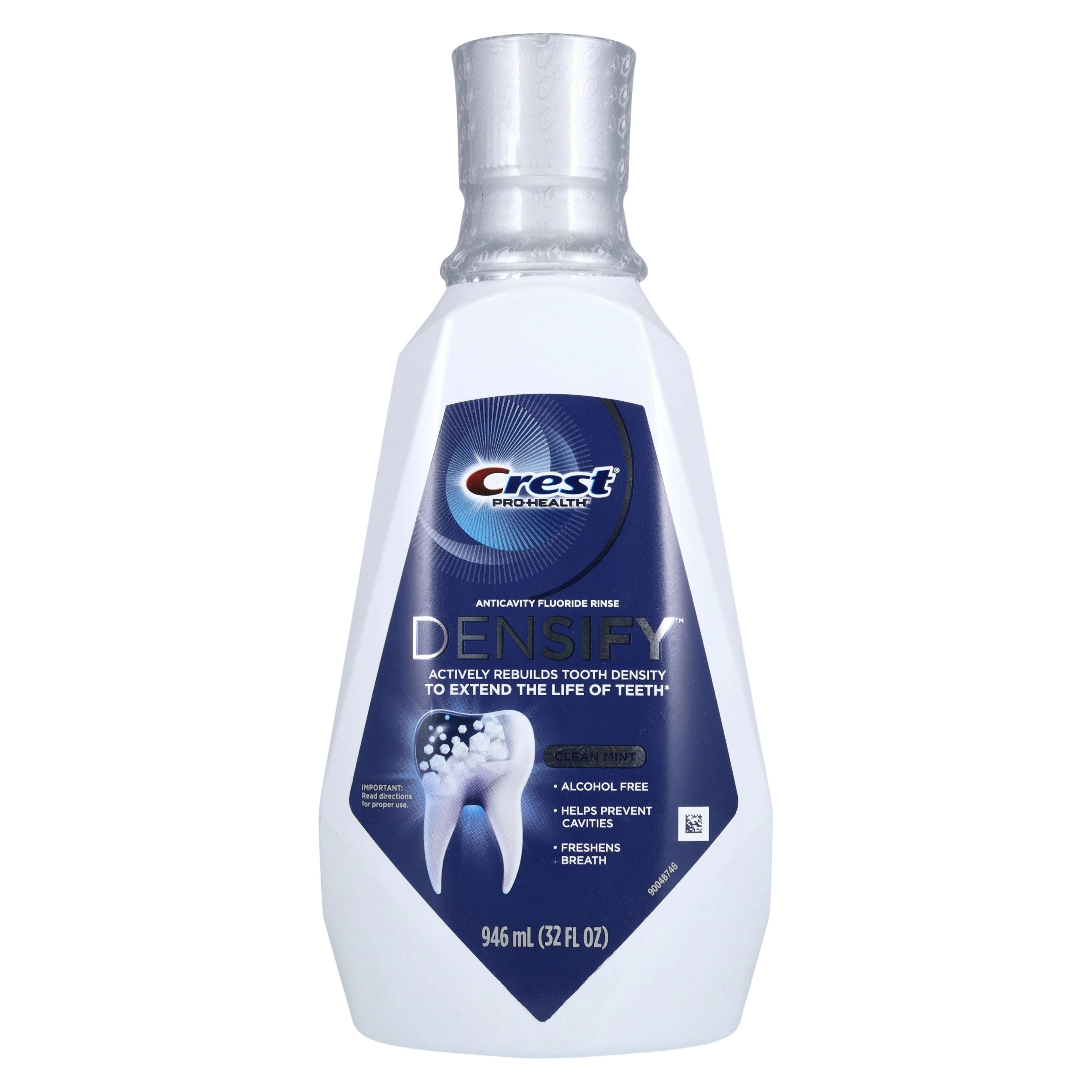 Crest Pro-Health Densify Anticavity Fluoride Mouthwash, Clean Mint, 946 mL Bottle, Case of 6